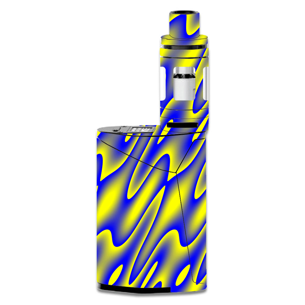 Neon Blue Yellow Trippy Smok GX350 Skin