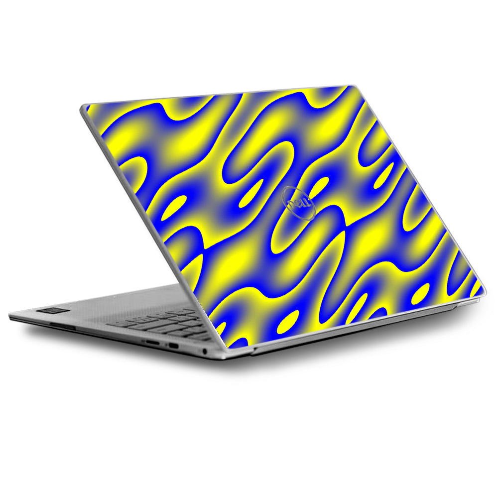  Neon Blue Yellow Trippy Dell XPS 13 9370 9360 9350 Skin