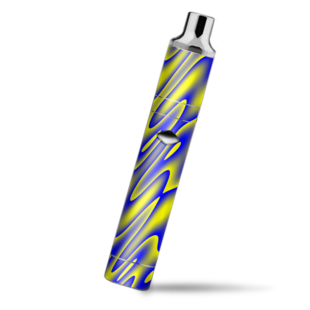  Neon Blue Yellow Trippy Yocan Magneto Skin