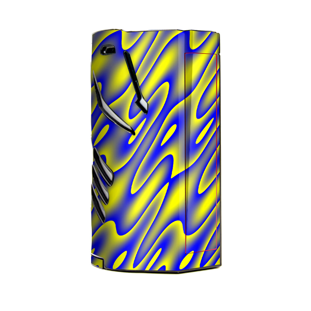  Neon Blue Yellow Trippy T-Priv 3 Smok Skin