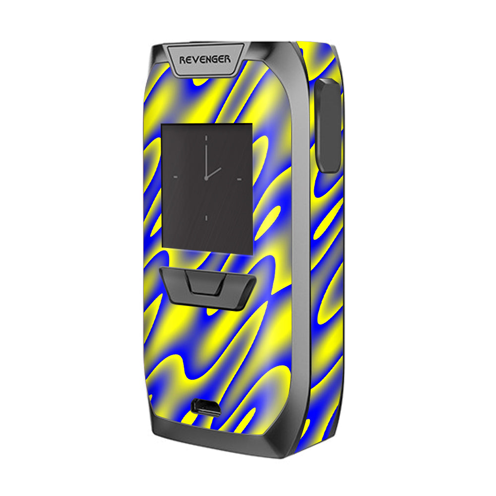  Neon Blue Yellow Trippy Vaporesso Revenger Skin