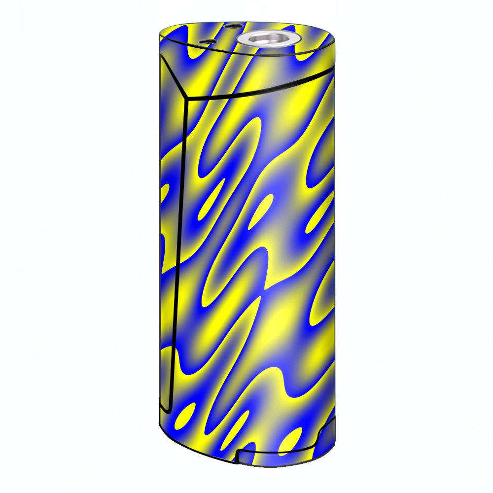  Neon Blue Yellow Trippy Smok Priv V8 60w Skin