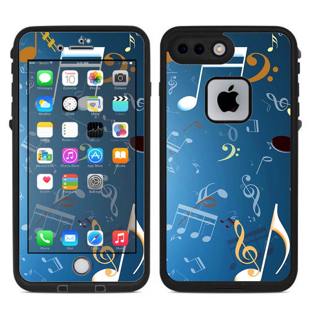  Flying Music Notes Lifeproof Fre iPhone 7 Plus or iPhone 8 Plus Skin