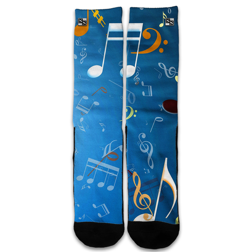  Flying Music Notes Universal Socks