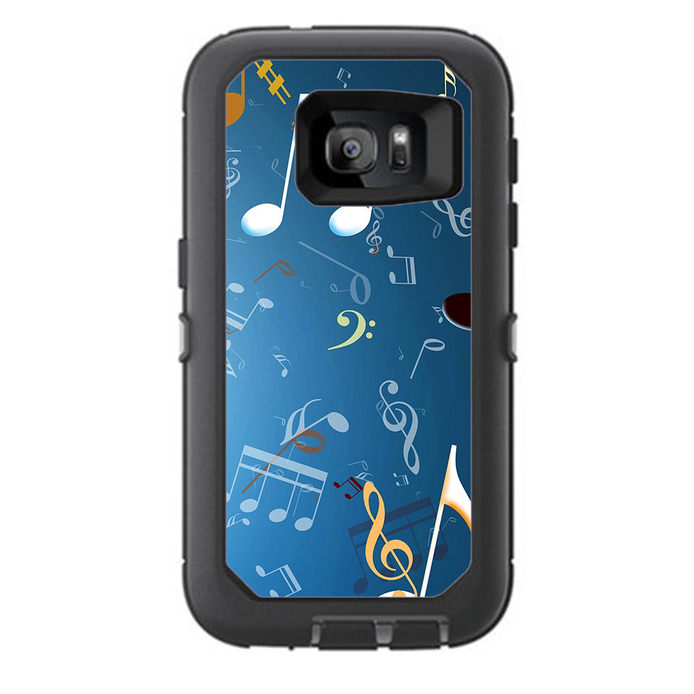  Flying Music Notes Otterbox Defender Samsung Galaxy S7 Skin