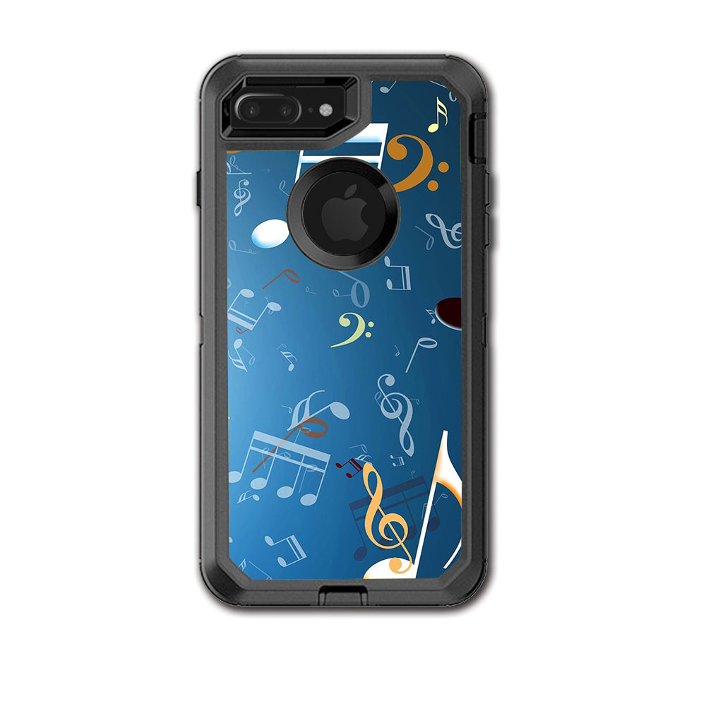  Flying Music Notes Otterbox Defender iPhone 7+ Plus or iPhone 8+ Plus Skin