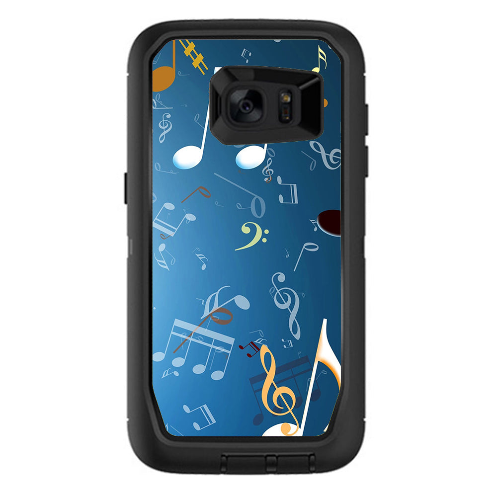  Flying Music Notes Otterbox Defender Samsung Galaxy S7 Edge Skin