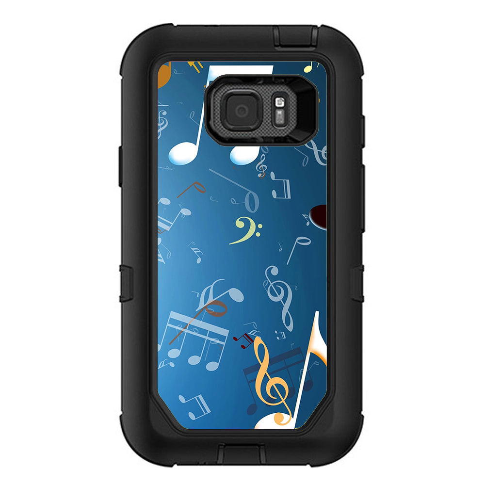  Flying Music Notes Otterbox Defender Samsung Galaxy S7 Active Skin