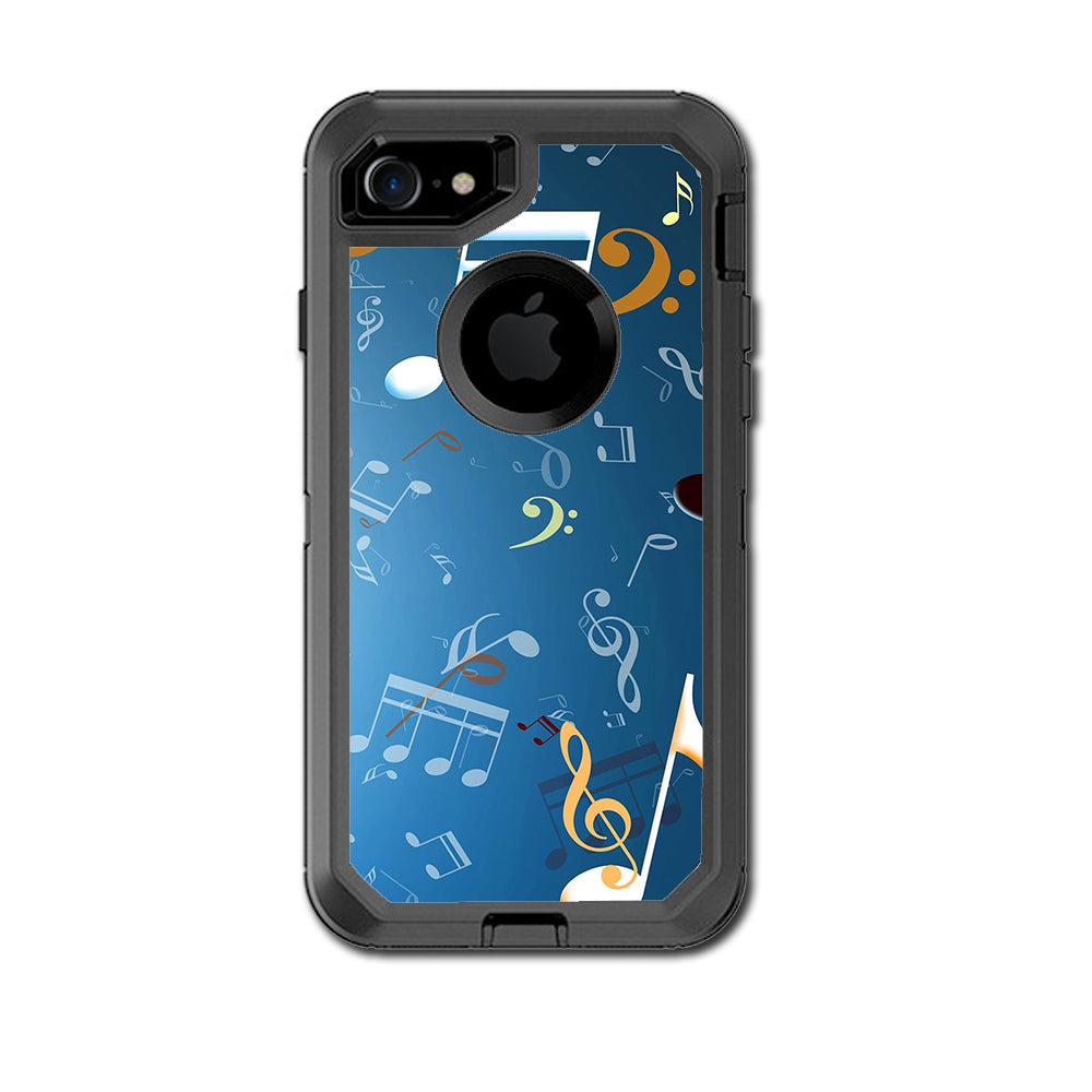  Flying Music Notes Otterbox Defender iPhone 7 or iPhone 8 Skin