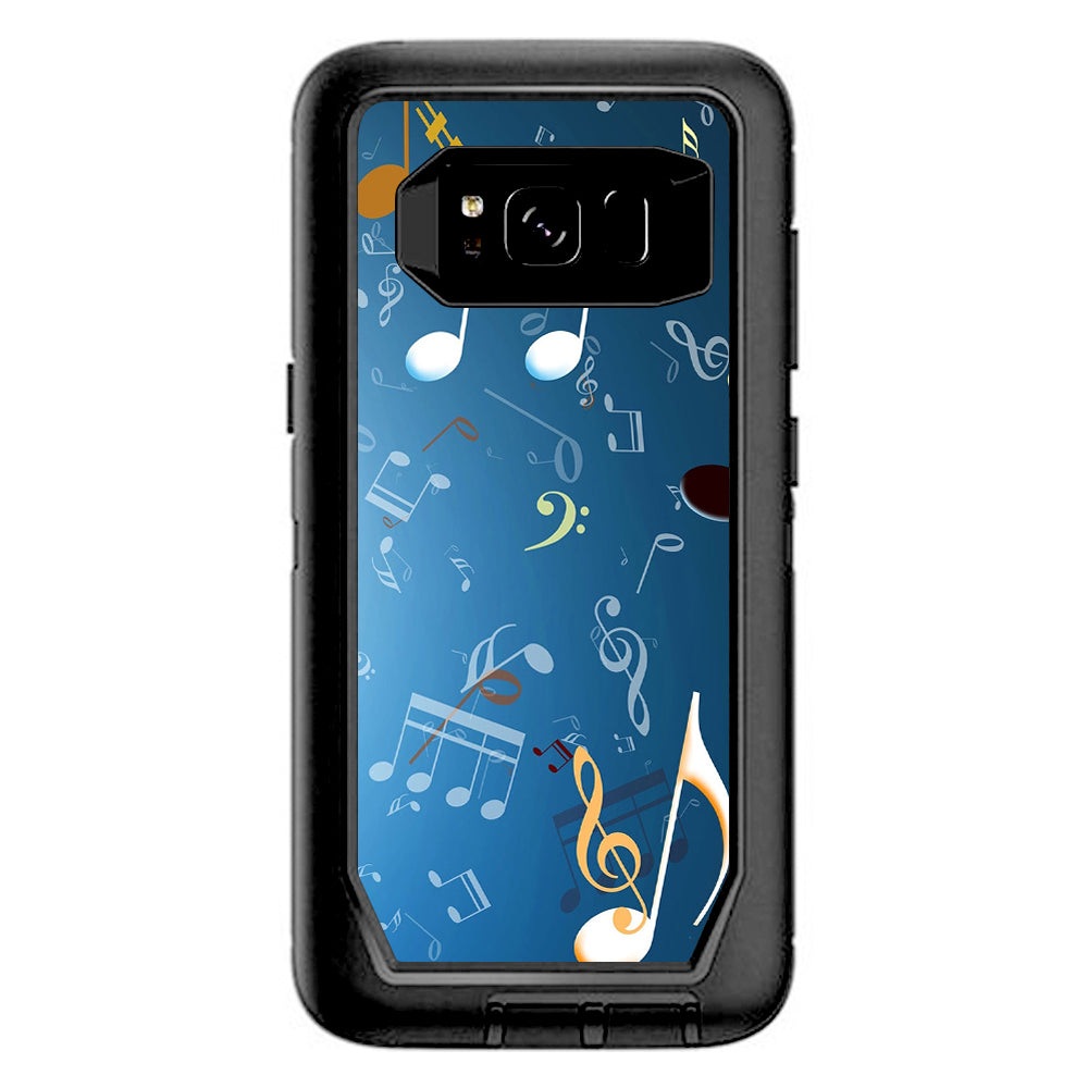  Flying Music Notes Otterbox Defender Samsung Galaxy S8 Skin