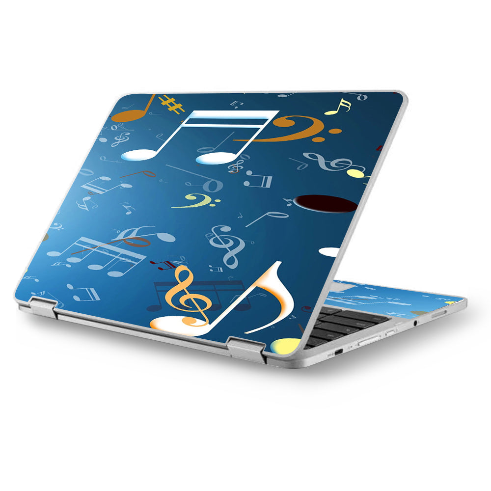  Flying Music Notes Asus Chromebook Flip 12.5" Skin