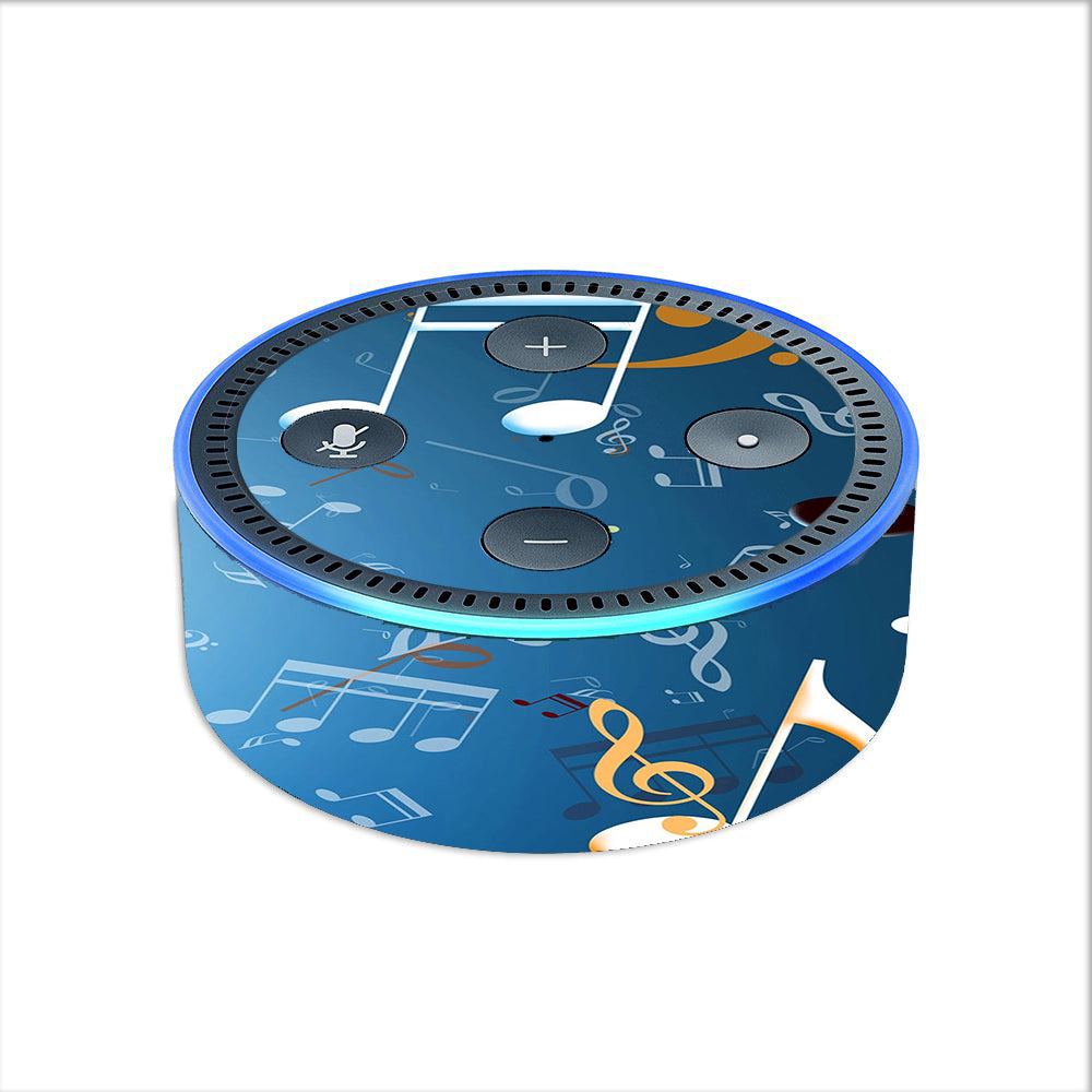  Flying Music Notes Amazon Echo Dot 2nd Gen Skin