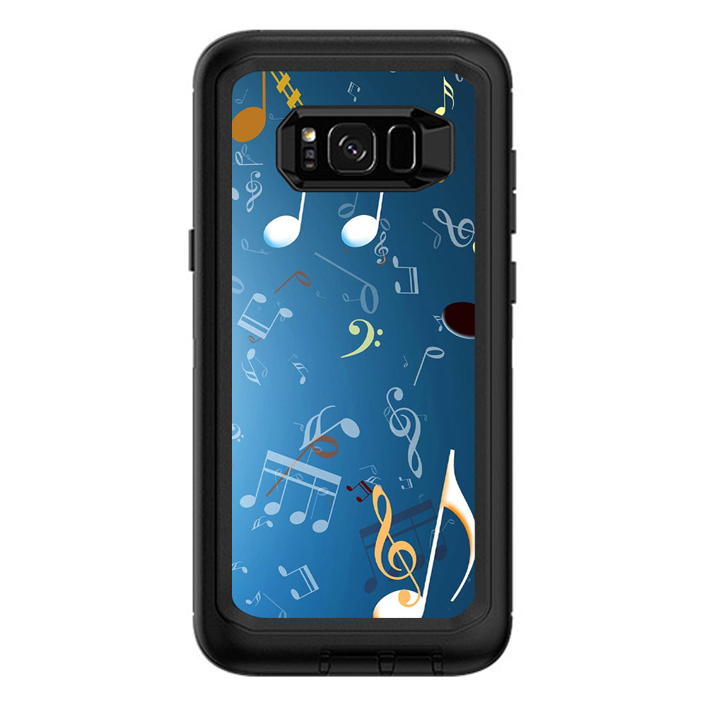  Flying Music Notes Otterbox Defender Samsung Galaxy S8 Plus Skin