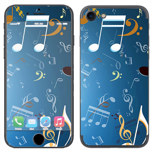  Flying Music Notes Apple iPhone 7 or iPhone 8 Skin