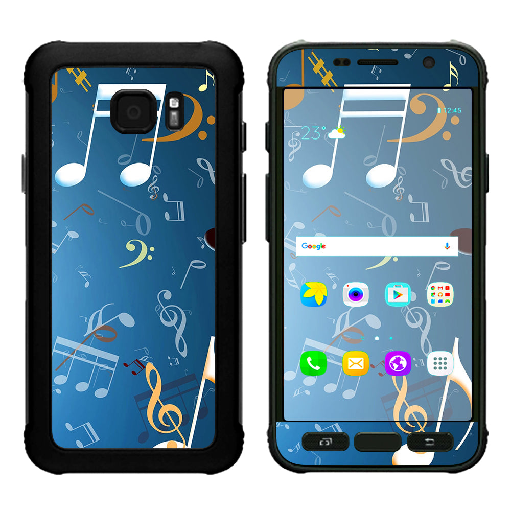 Flying Music Notes Samsung Galaxy S7 Active Skin
