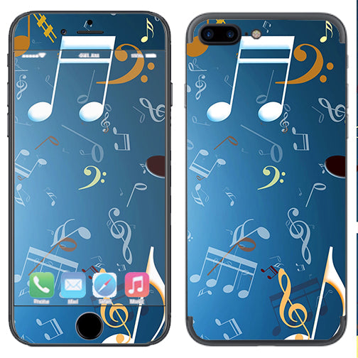  Flying Music Notes Apple  iPhone 7+ Plus / iPhone 8+ Plus Skin