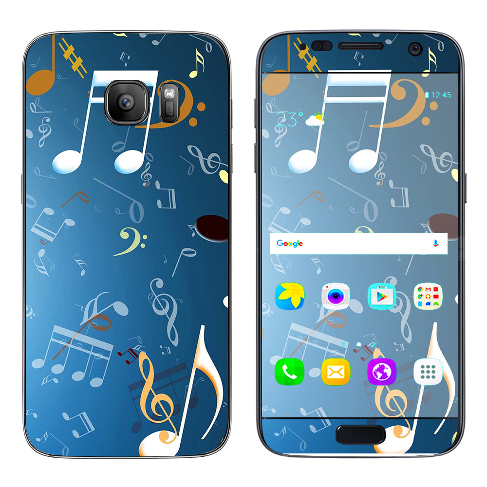  Flying Music Notes Samsung Galaxy S7 Skin