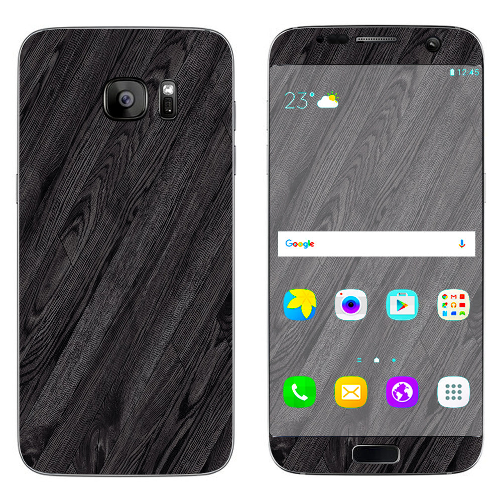  Black Wood Samsung Galaxy S7 Edge Skin