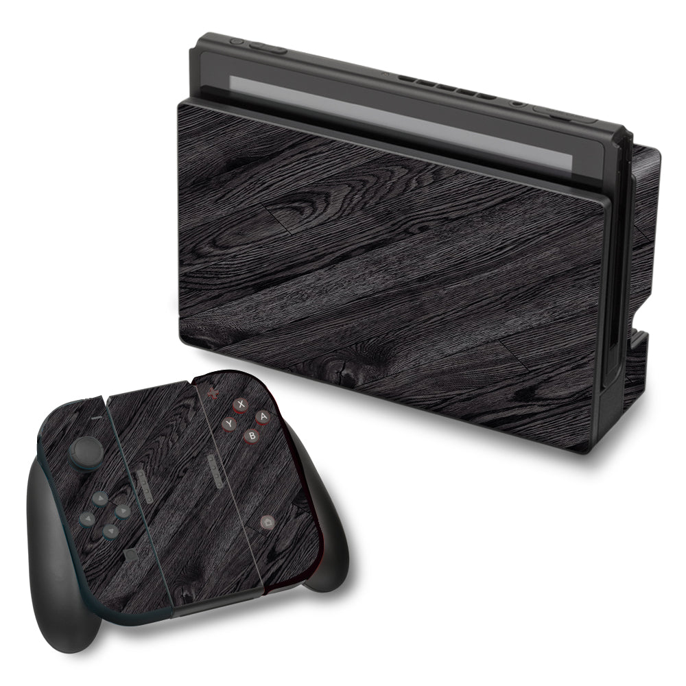  Black Wood Nintendo Switch Skin