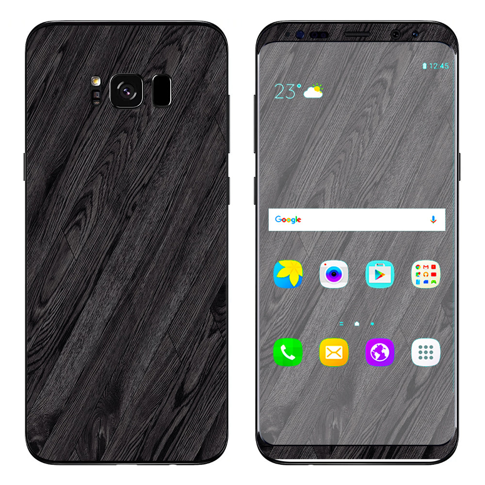  Black Wood Samsung Galaxy S8 Skin