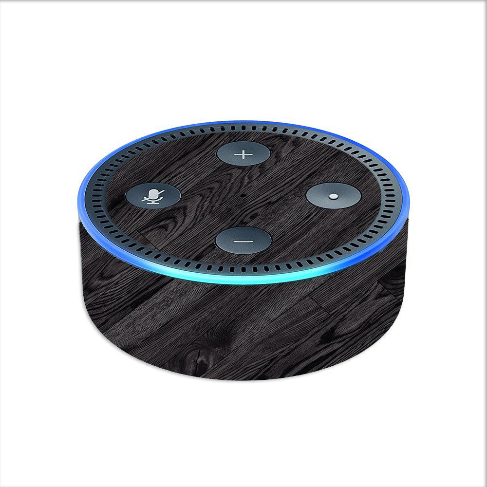  Black Wood Amazon Echo Dot 2nd Gen Skin