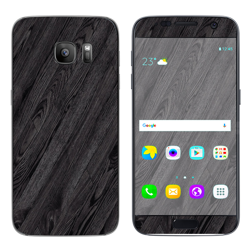  Black Wood Samsung Galaxy S7 Skin