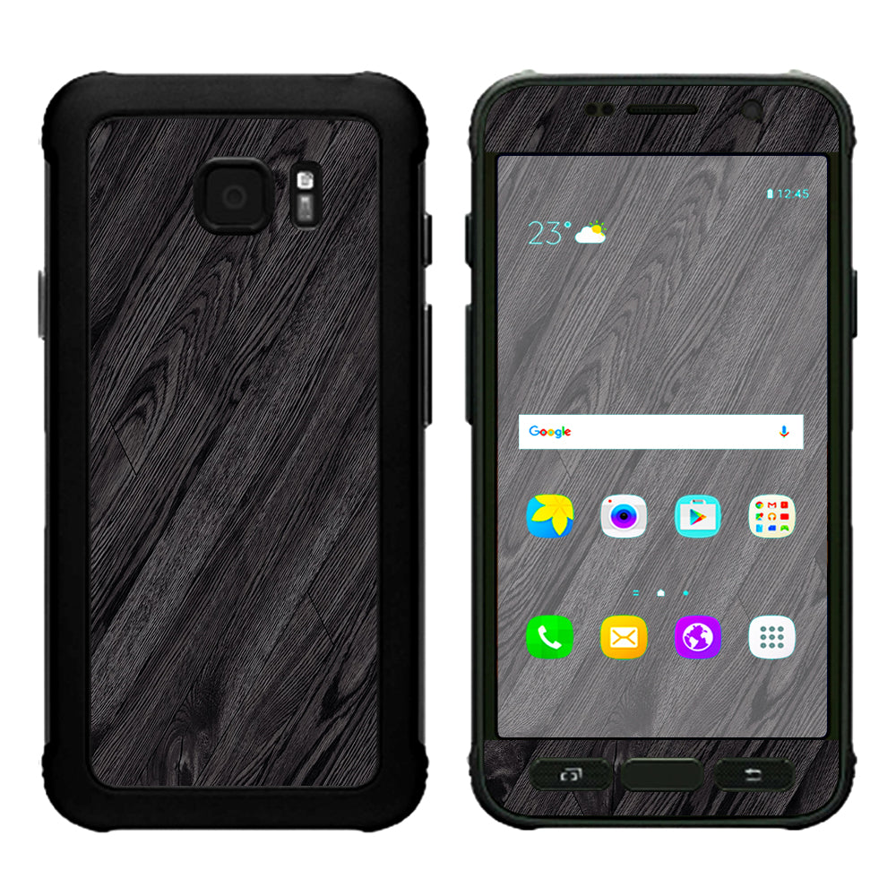  Black Wood Samsung Galaxy S7 Active Skin