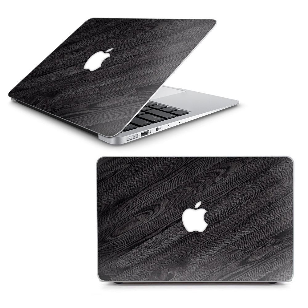  Black Wood Macbook Air 13" A1369 A1466 Skin