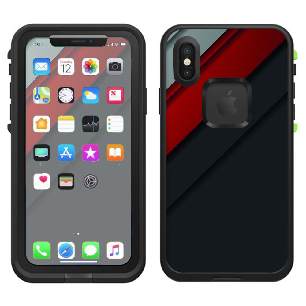  Modern Patterns Red Lifeproof Fre Case iPhone X Skin