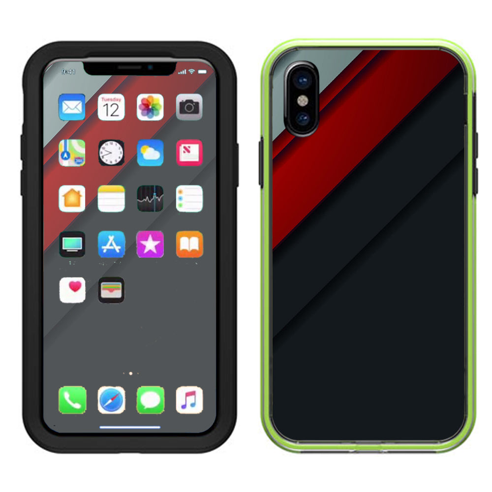  Modern Patterns Red Lifeproof Slam Case iPhone X Skin