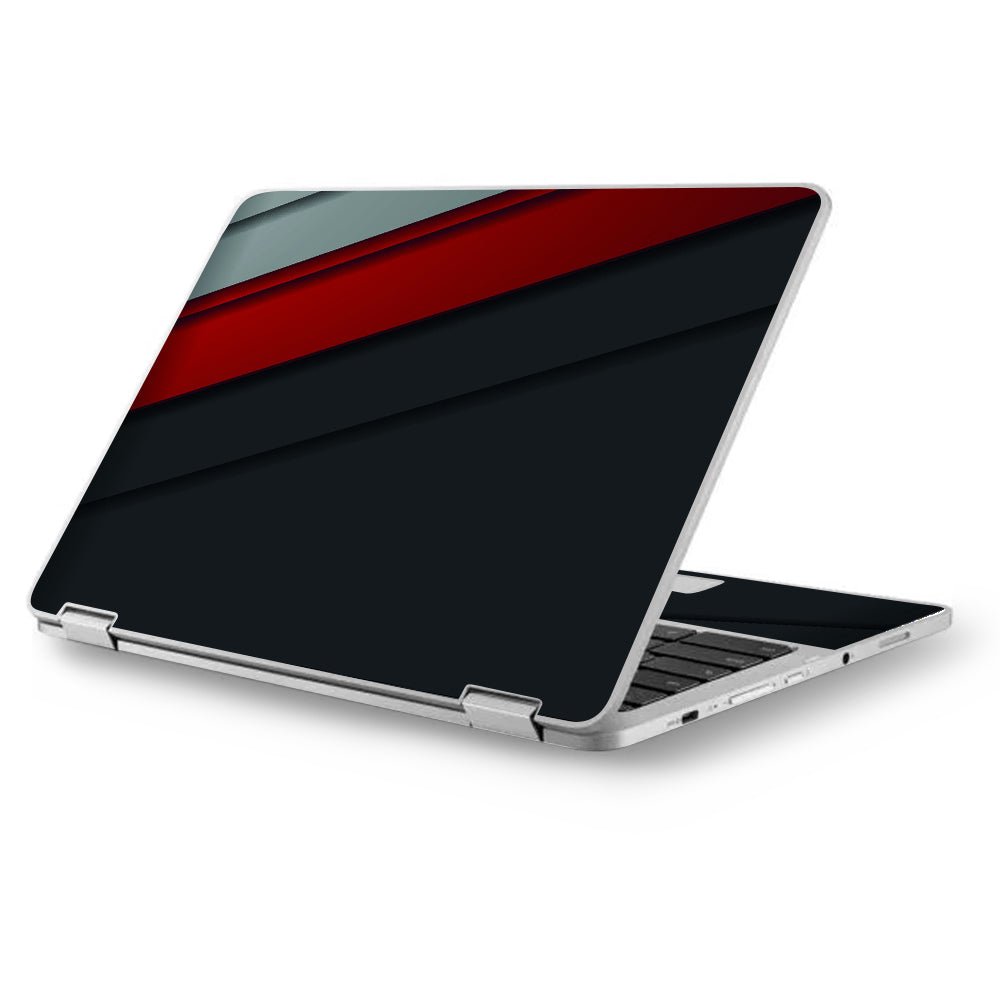  Modern Patterns Red Asus Chromebook Flip 12.5" Skin