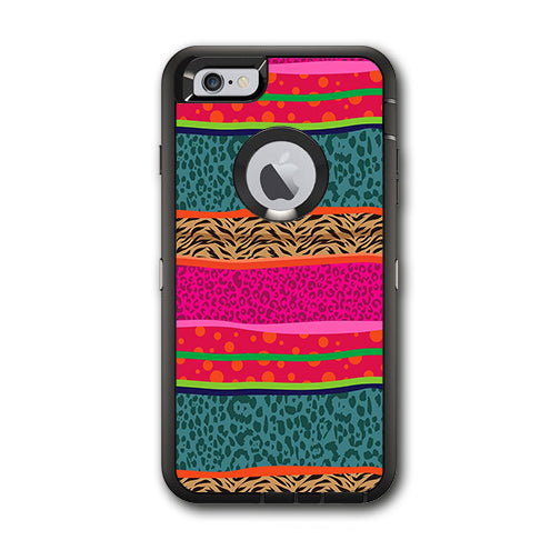  Leopard Zebra Patterns Colorful Otterbox Defender iPhone 6 PLUS Skin