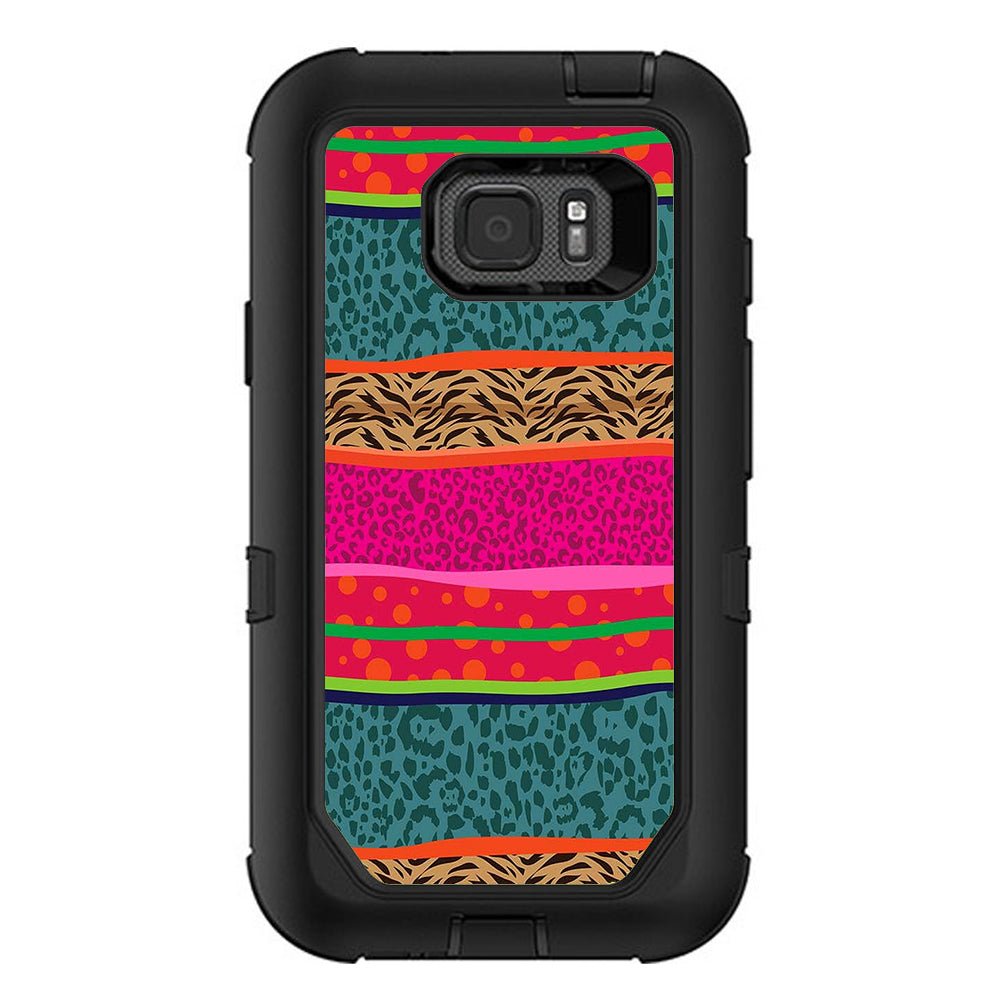  Leopard Zebra Patterns Colorful Otterbox Defender Samsung Galaxy S7 Active Skin