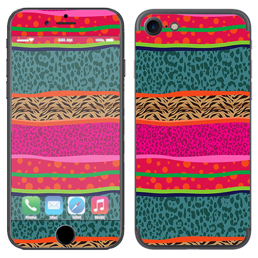  Leopard Zebra Patterns Colorful Apple iPhone 7 or iPhone 8 Skin