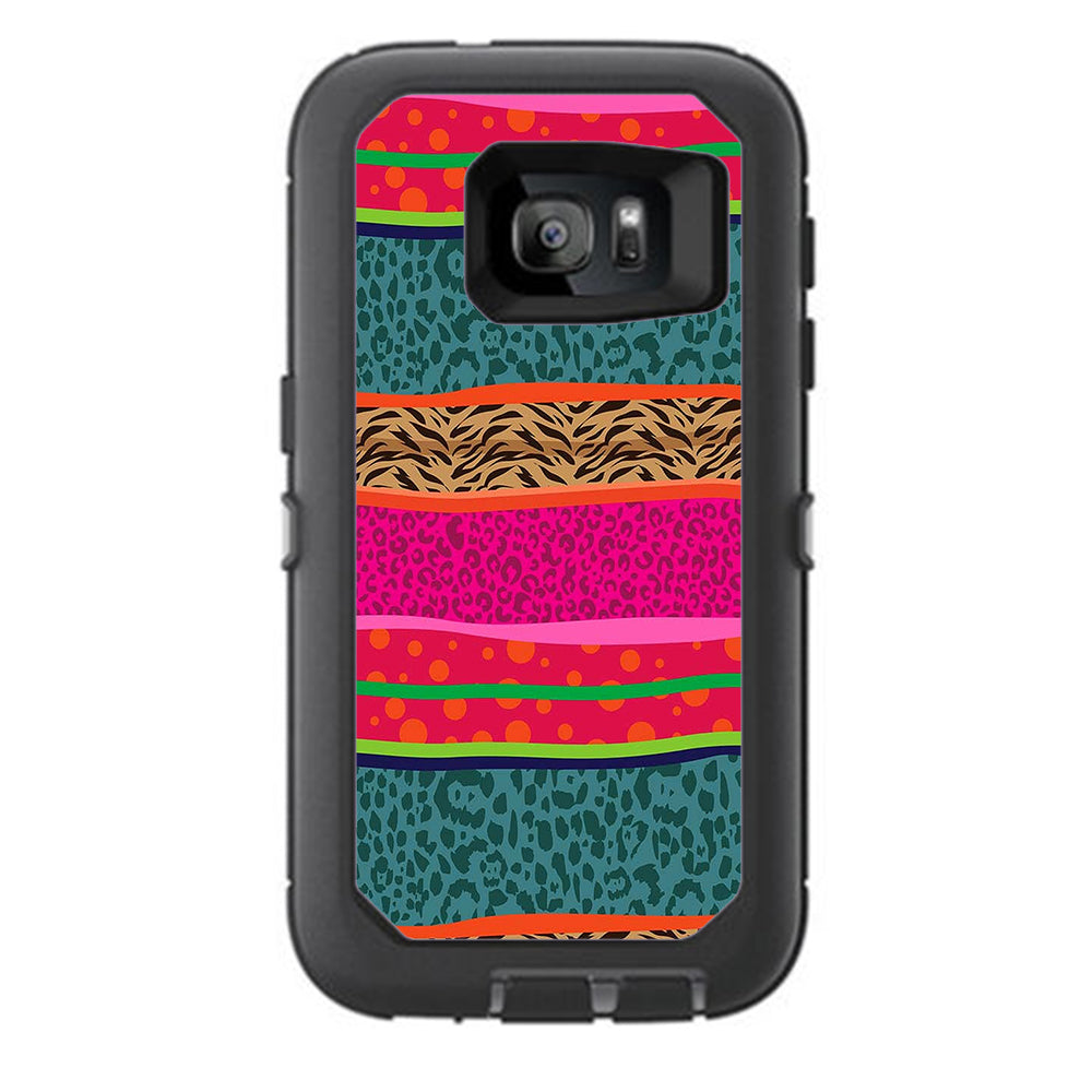  Leopard Zebra Patterns Colorful Otterbox Defender Samsung Galaxy S7 Skin