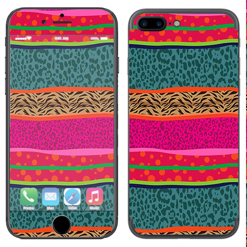  Leopard Zebra Patterns Colorful Apple  iPhone 7+ Plus / iPhone 8+ Plus Skin