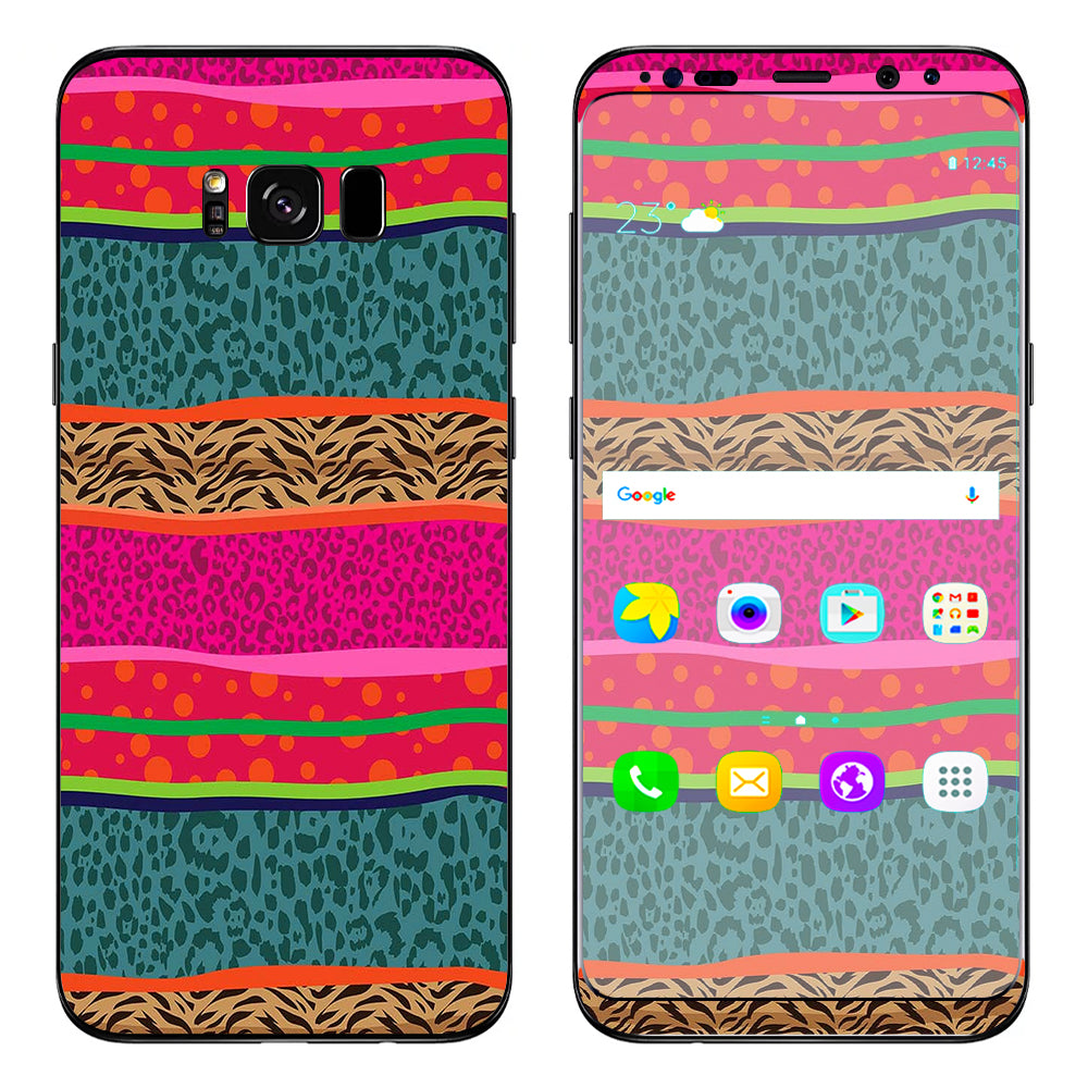  Leopard Zebra Patterns Colorful Samsung Galaxy S8 Plus Skin