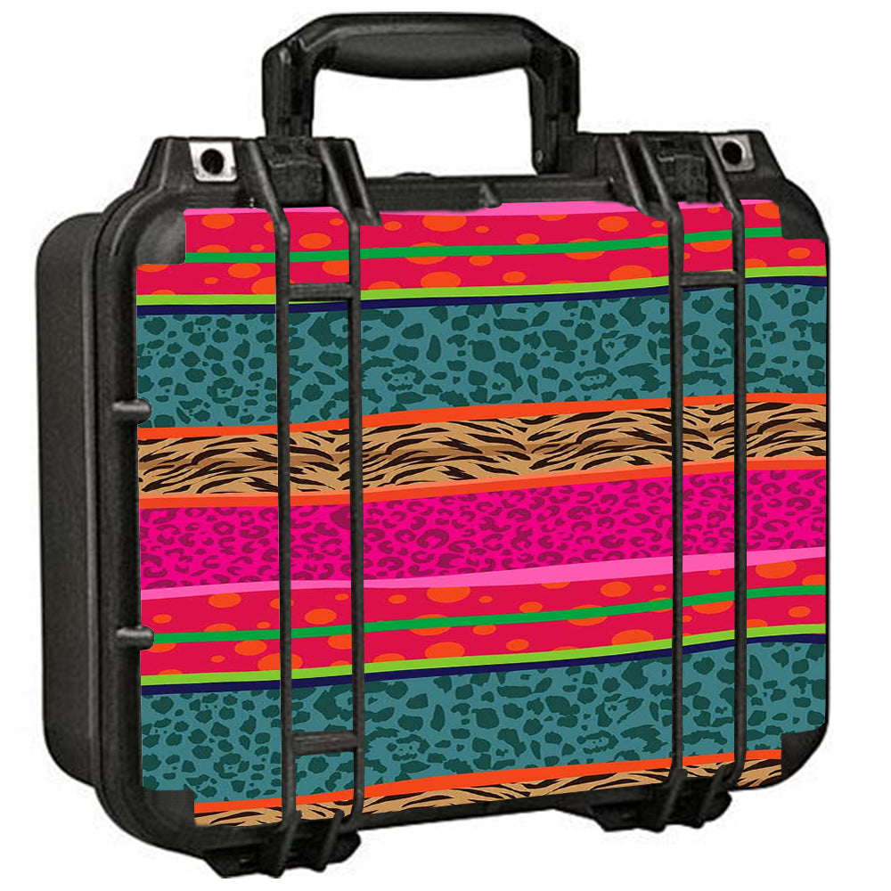  Leopard Zebra Patterns Colorful Pelican Case 1400 Skin