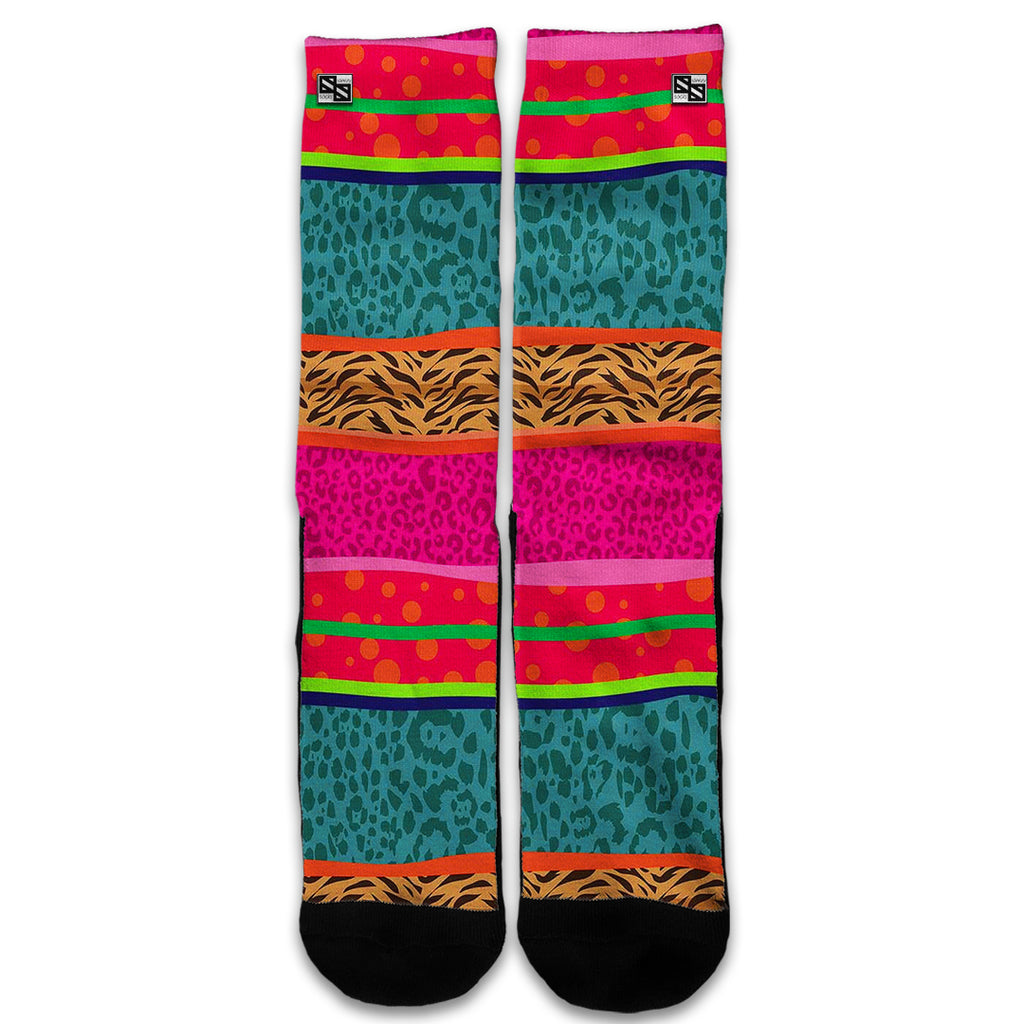  Leopard Zebra Patterns Colorful Universal Socks