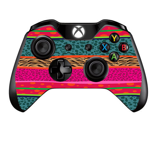  Leopard Zebra Patterns Colorful Microsoft Xbox One Controller Skin