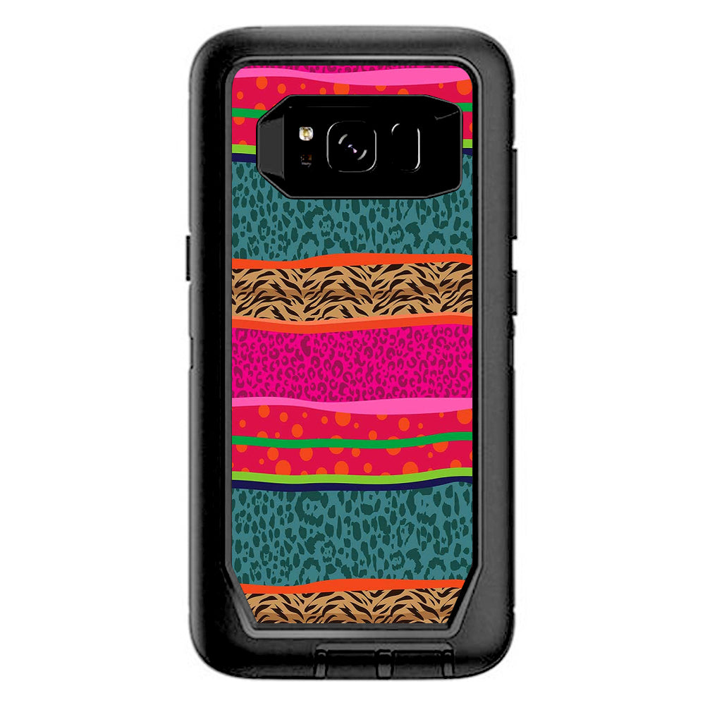  Leopard Zebra Patterns Colorful Otterbox Defender Samsung Galaxy S8 Skin