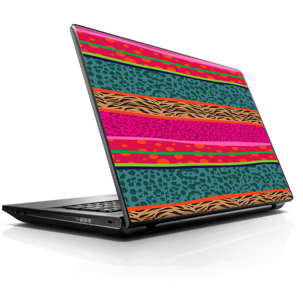  Leopard Zebra Patterns Colorful Universal 13 to 16 inch wide laptop Skin