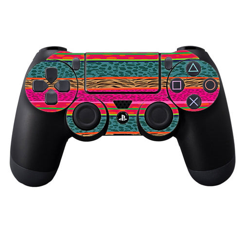  Leopard Zebra Patterns Colorful Sony Playstation PS4 Controller Skin