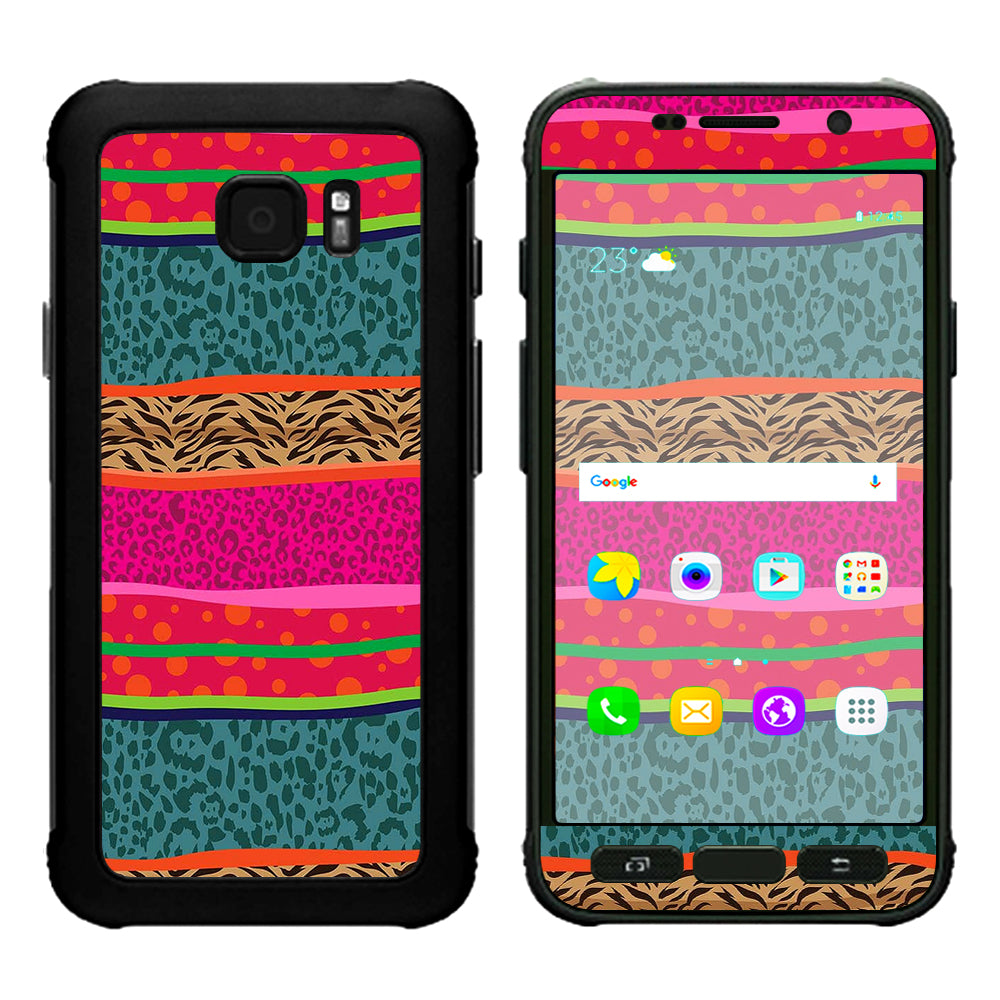  Leopard Zebra Patterns Colorful Samsung Galaxy S7 Active Skin