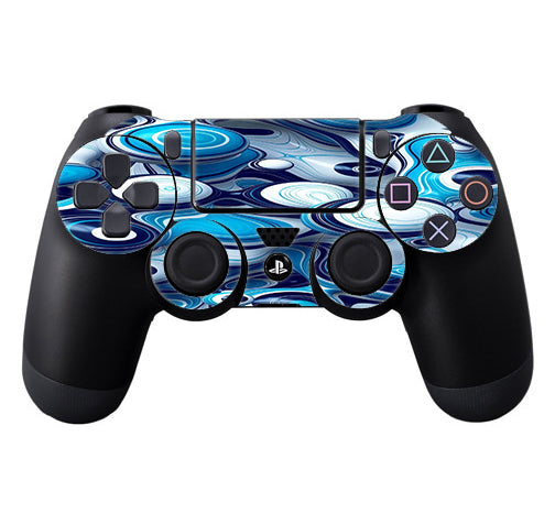  Mixed Blue Bubbles Glass Sony Playstation PS4 Controller Skin
