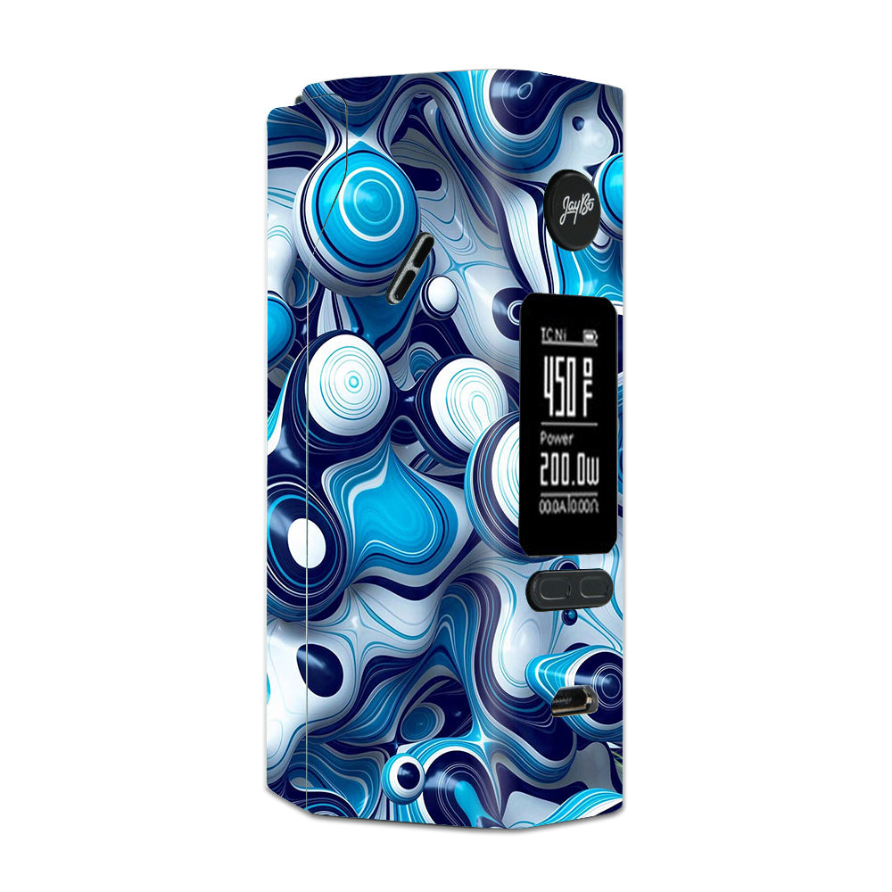  Mixed Blue Bubbles Glass Wismec Reuleaux RX 2/3 combo kit Skin