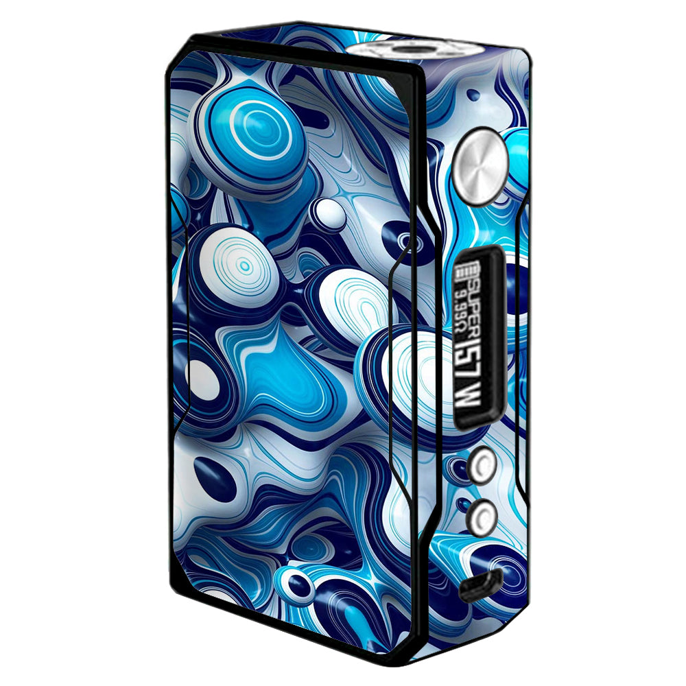  Mixed Blue Bubbles Glass Voopoo Drag 157w Skin