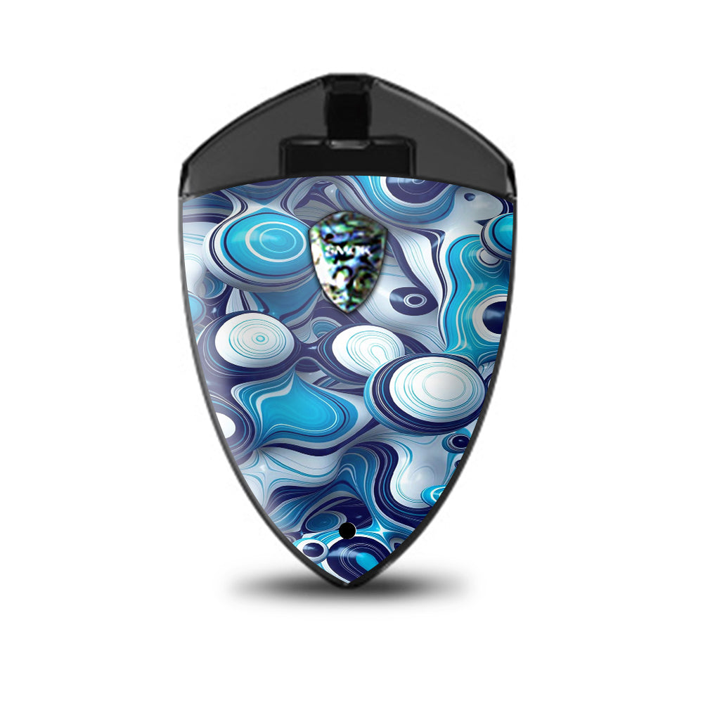  Mixed Blue Bubbles Glass Smok Rolo Badge Skin