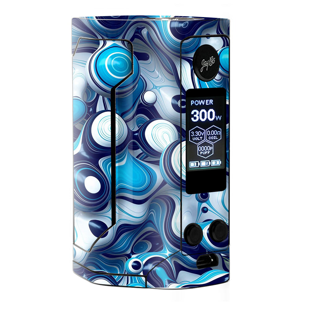  Mixed Blue Bubbles Glass Wismec RX Gen 3 Skin
