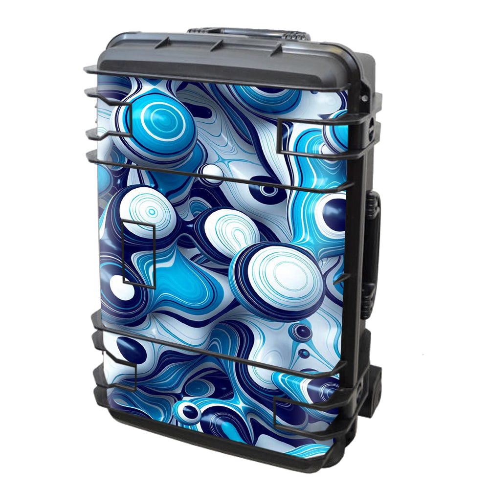  Mixed Blue Bubbles Glass Seahorse Case Se-920 Skin